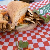 Tofu mushroom Bánh Mì  at Rustle & Still in Toronto