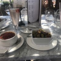 Warmed beans and olives at Blue Moon Over Avila in Avila Beach