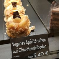 Vegan apple tarte with chia seeds at Isabella Glutenfreie Patisserie - Kö Galerie in Dusseldorf