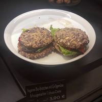 Organic roll with grilled vegetables and peanut cream at Isabella Glutenfreie Patisserie - Kö Galerie in Dusseldorf