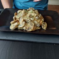 Garlic mushrooms at Y Sgwar in Porthmadog