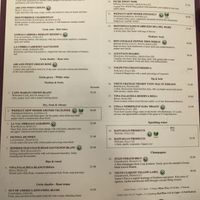 Wine menu at Y Sgwar in Porthmadog
