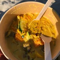 gele curry (met rijst) at Kaap Noord in De Cocksdorp