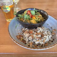 Vegan curry  at Kaap Noord in De Cocksdorp