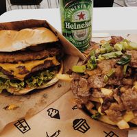 burger and kebab fries  at VINCENT - East Side Mall in Berlin