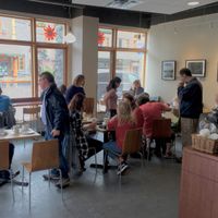 10 tables inside at Wild Flour in Banff
