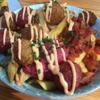 Pink Humus Falaffel  at Brandenburger in Eberswalde