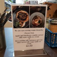 New vegan desserts  at Hangin' Pizzeria in Betws-y-coed
