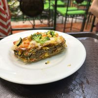 Lasagna, has cheese. Guest said it was five stars    at Rey Sol in Guatemala City