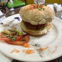 Hamburger  at Rey Sol in Guatemala City