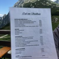 Menu  at Carl-von-Stahl-Haus in Salzburg