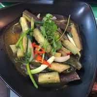 the garlic eggplant was subtle at Bodhi - Bo Den Duyen in Dong Hoi