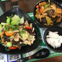 the bok choy in this dish was great at Bodhi - Bo Den Duyen in Dong Hoi