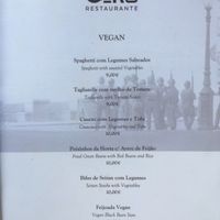 Vegan Main Dishes Menu at Maria Do Carmo in Lisbon