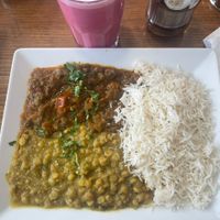 Bengan Bharta (with vegetables from the daal dish)  at Singh in Paris