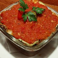 Moussaka de Carne de Soja at Papoula in Cairu