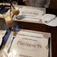 Juice made of pinapple, banana, orange at Potter Mania in Tashkent