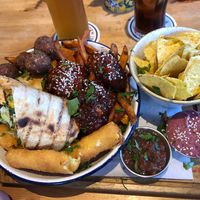 Vegan sharing platter  at The Belle Isle in Portsmouth