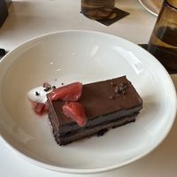 chocolate cake   at Xochi in Houston