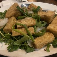 Salt & pepper jalapeño tofu - not too spicy, good  at Vietopia in Houston
