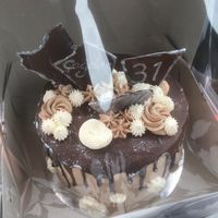 Triple chocolate drip cake  at Aloha Vegan Bakery in Zoetermeer