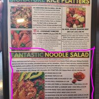 Can add tofu, tofu and mushrooms, or mango and avocado to the fantasic noodle salad. Substitute the fish sauce with peanut sauce or soy sauce. at Bay Fusion in Spring