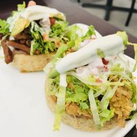 Asanada & Jackfruit sopes  at Madre Tierra in Upland