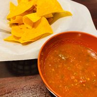 Tasty chips and salsa!  at Madre Tierra in Upland