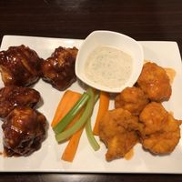 The cauliflower wings... barbecue and buffalo. at Madre Tierra in Upland