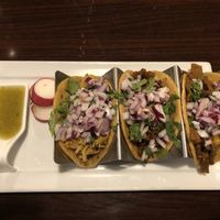The street tacos... jackfruit, soyrizo, and seitan. at Madre Tierra in Upland