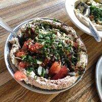 Vegan special - soooooo goog at Shlomo & Doron Hummus in Tel Aviv