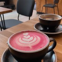 Pink Latte at Bohemian Kids Café in Leipzig
