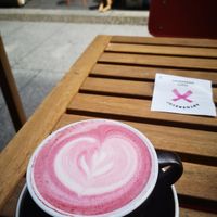 Pink Latte at Bohemian Kids Café in Leipzig