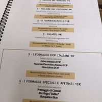 Menu  at La Degna Tana in Pistoia