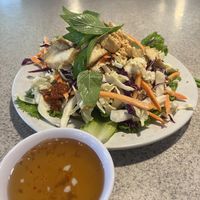 Tofu and raw veggie salad   at Green Papaya in Fort Smith