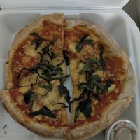 Margherita pizza (small but cheap) at Mezzaluna in Loreto