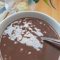 Sopa de frijoles at Hojarasca Cultura Organica in El Carmen De Viboral