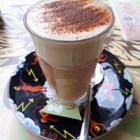 Chai latte with oat milk 3.60€ at Bagels & Beans in Roermond