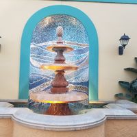 Fountain near Sebastian's at Walt Disney World - Sebastian's Bistro in Lake Buena Vista