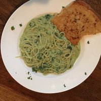 Vegan Pesto Pasta at Cafe Organico in Montezuma