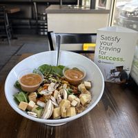 I opted for 2 sides of dressing since I’ve never been. The Evil Peanut was by far the best!!!   at The Chopped Leaf in Brandon