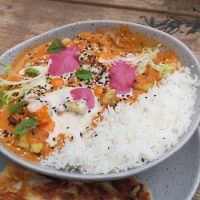 Butter chicken vegan at TVX in Toronto