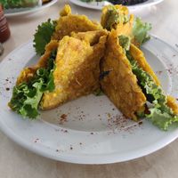 Plantain Bread Sandwich w avocado, tomato, lettuce 🙌 at Sano Banano in Montezuma