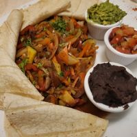 Vegan fajitas.  So so good at Sano Banano in Montezuma