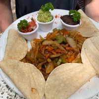 Vegan fajitas  at Sano Banano in Montezuma