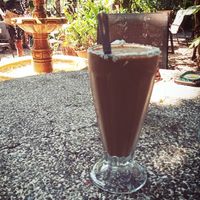 Bananna coffee smoothie at Sano Banano in Montezuma