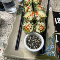 Summer rolls  at Sano Banano in Montezuma