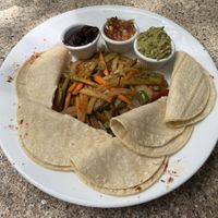 Fajitas  at Sano Banano in Montezuma