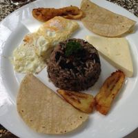 Typical Costa Rican Breakfast (vegetarian) at Sano Banano in Montezuma