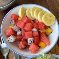 Fruit salad, $1.25  at Bayon Pastry School Coffee Shop in Siem Reap